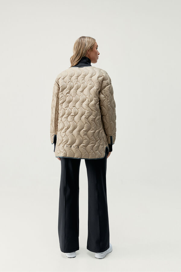 Born Living Yoga Sportjacke Yasu Stick/Winter Ecru mit Print