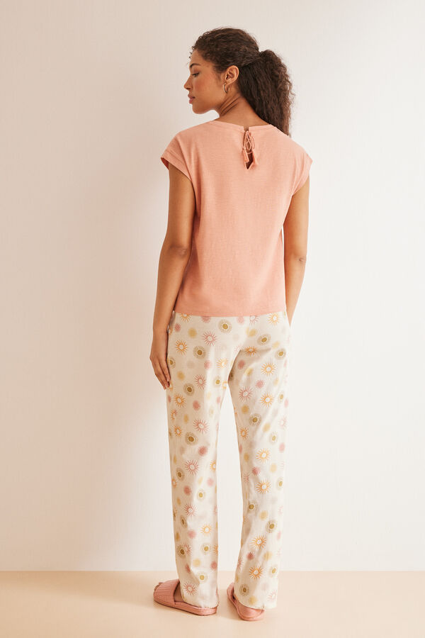 Womensecret Pijama 100% algodão calças sóis rosa