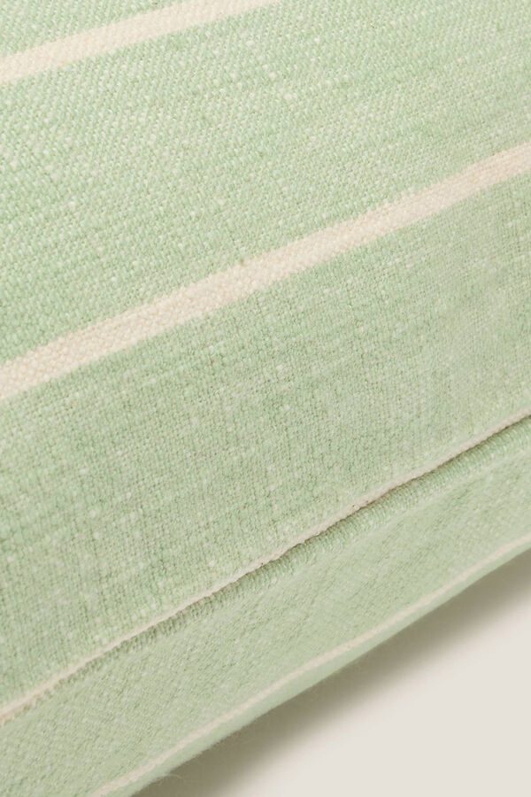 Womensecret Striped cotton cushion cover green