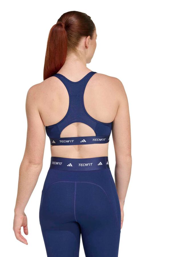 Adidas Sujetador deportivo compresi&oacute;n Techfit azul
