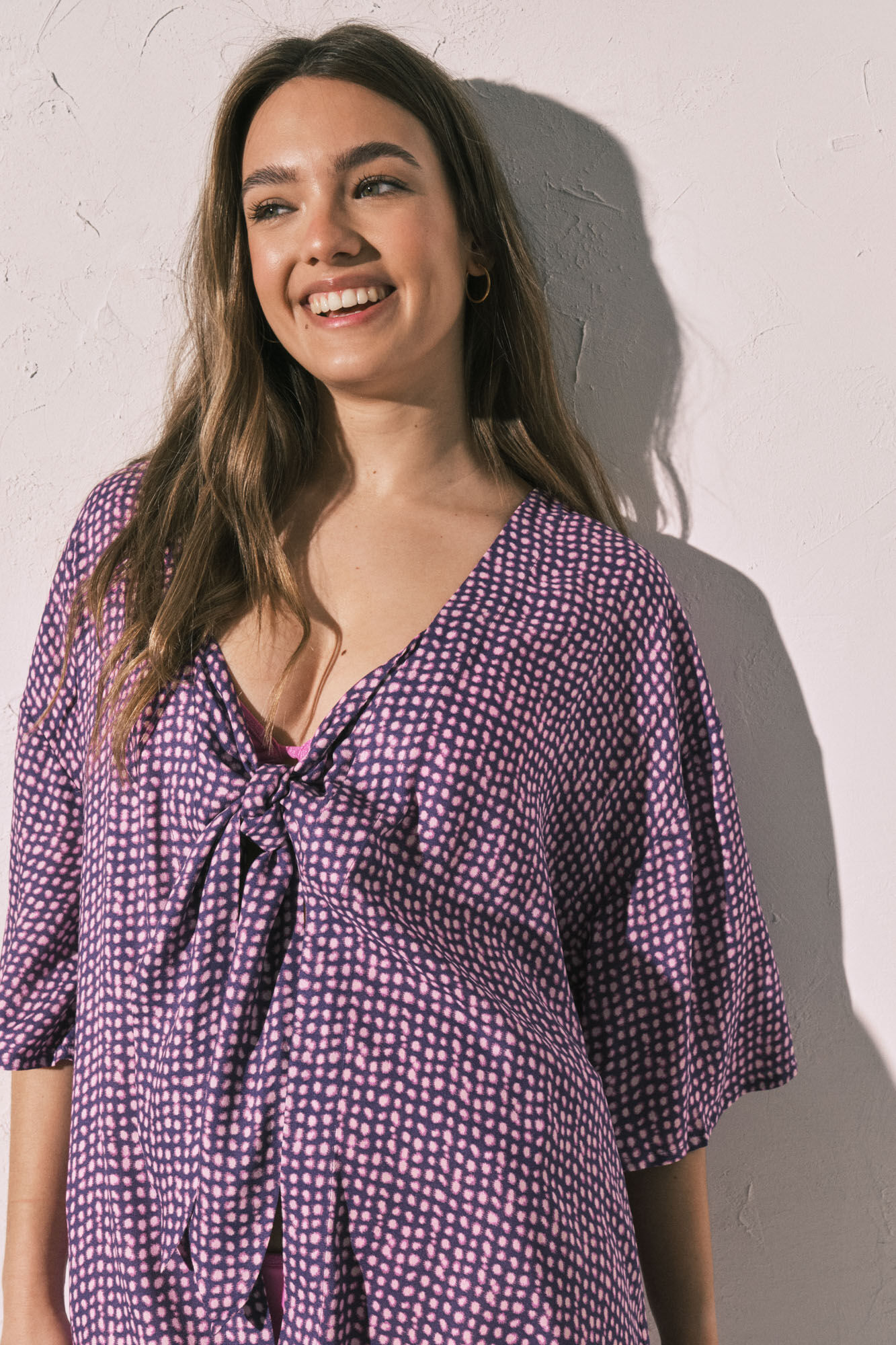 Women'secret Tunique kimono courte imprim&eacute;e taches