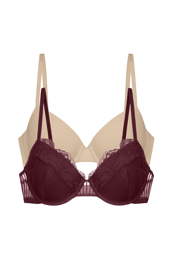 Dorina Emersyn two-piece pack Padded Demi Bra piros