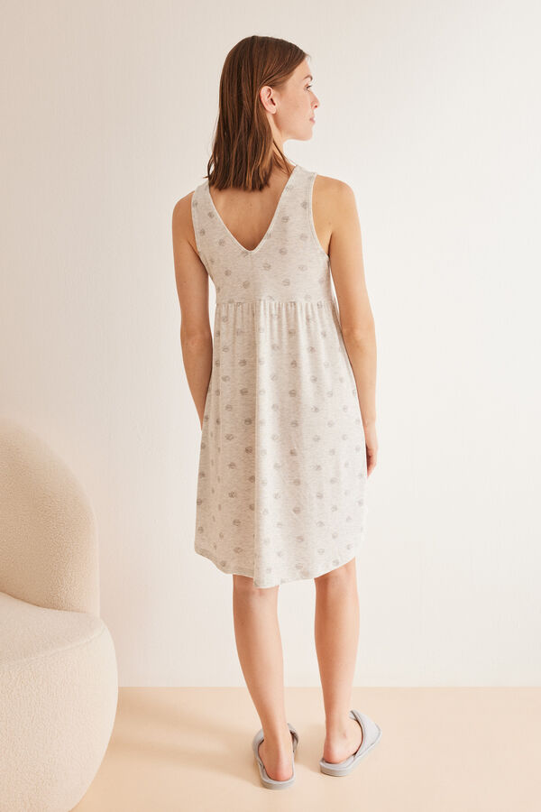 Womensecret Short grey shells nightgown Print