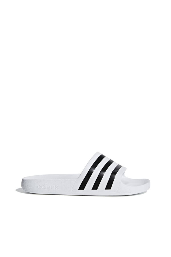 Adidas Adilette 3-stripe slide sandals white