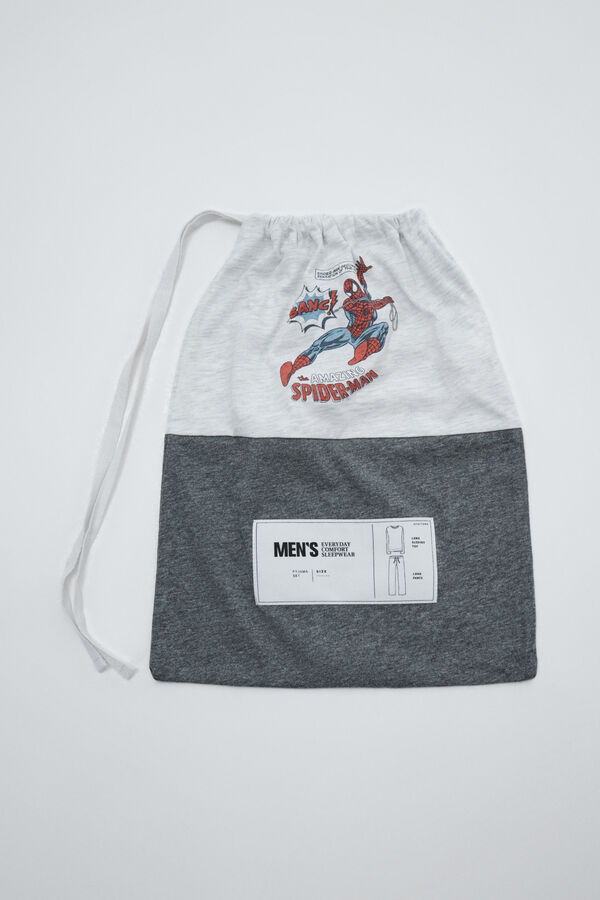 Women'secret Spiderman cotton men's long pyjamas grey