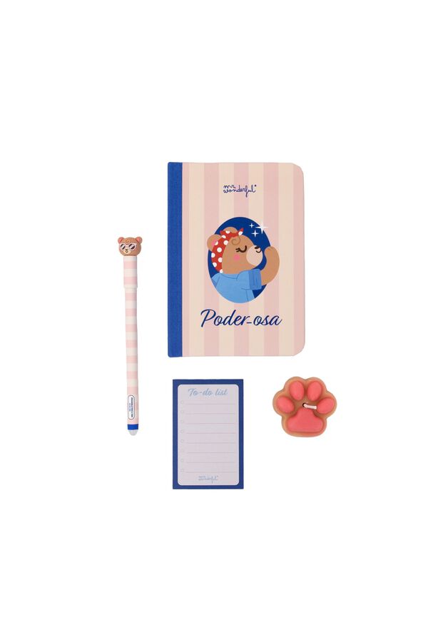 Mr. Wonderful Kit de libreta A6 + boli borrable Bo-Bo + vela + to-do list - Poder-osa estampado