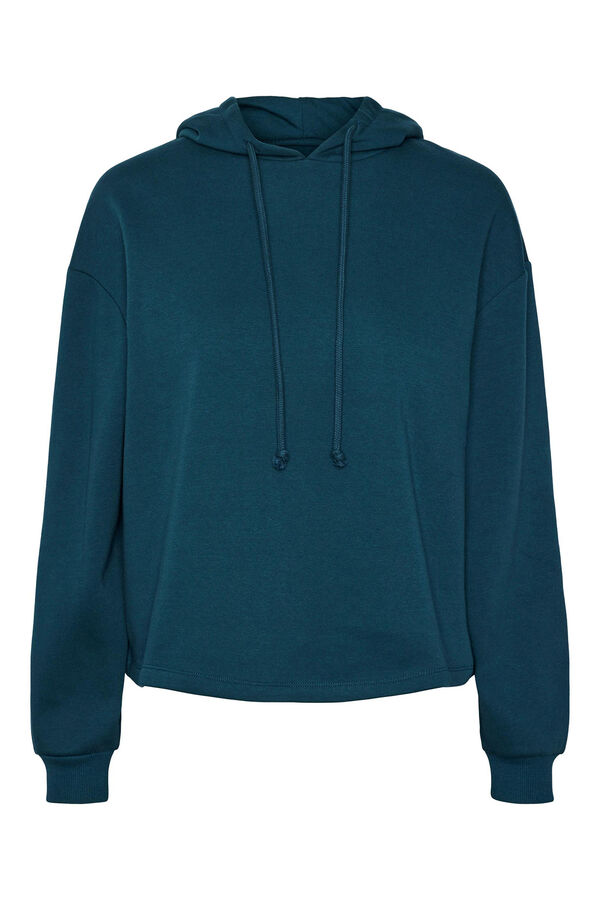 Pieces Sudadera b&aacute;sica capucha green