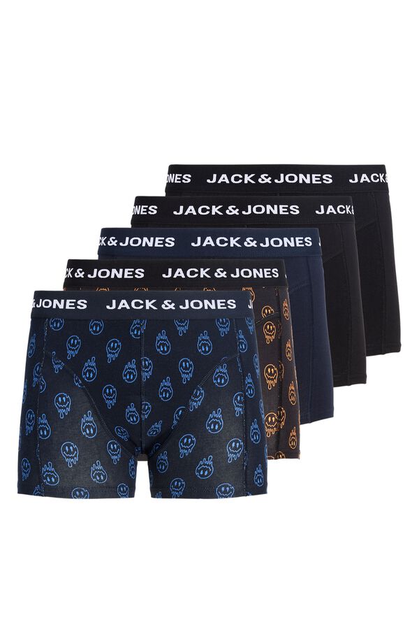 Jack & Jones Pack 5 cotton boxers black