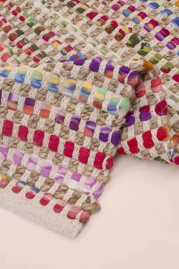 Womensecret Cando jute and multicoloured fabric rug rávasalt mintás