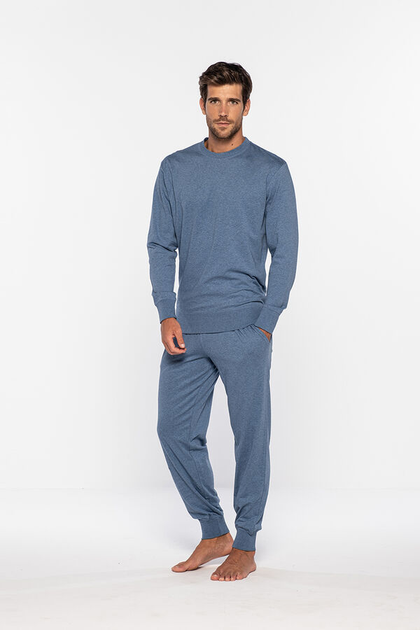 Punto Blanco Pijama comprido homem azul