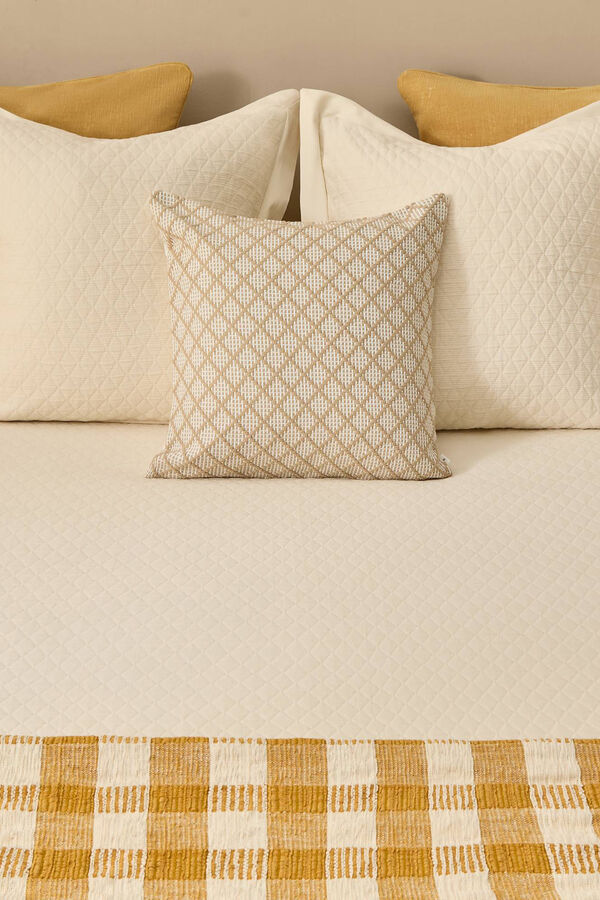 Womensecret Cotton diamond-pattern bedspread Bež