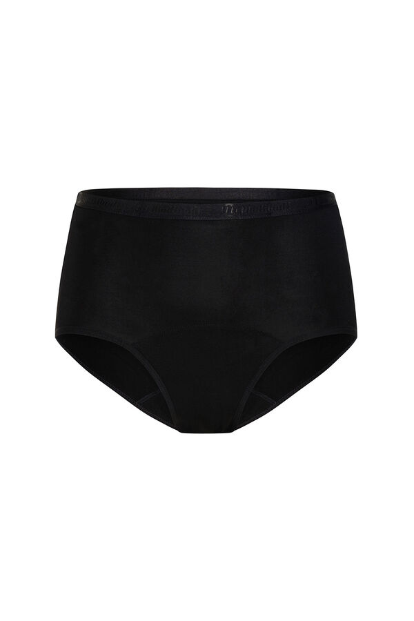 Modibodi Black bamboo classic high-waisted moderate-heavy absorbency period panty black