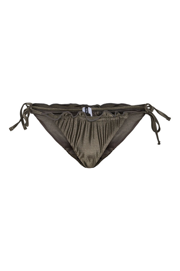 Womensecret Bikini bottoms with side ties and ruched detail. vert