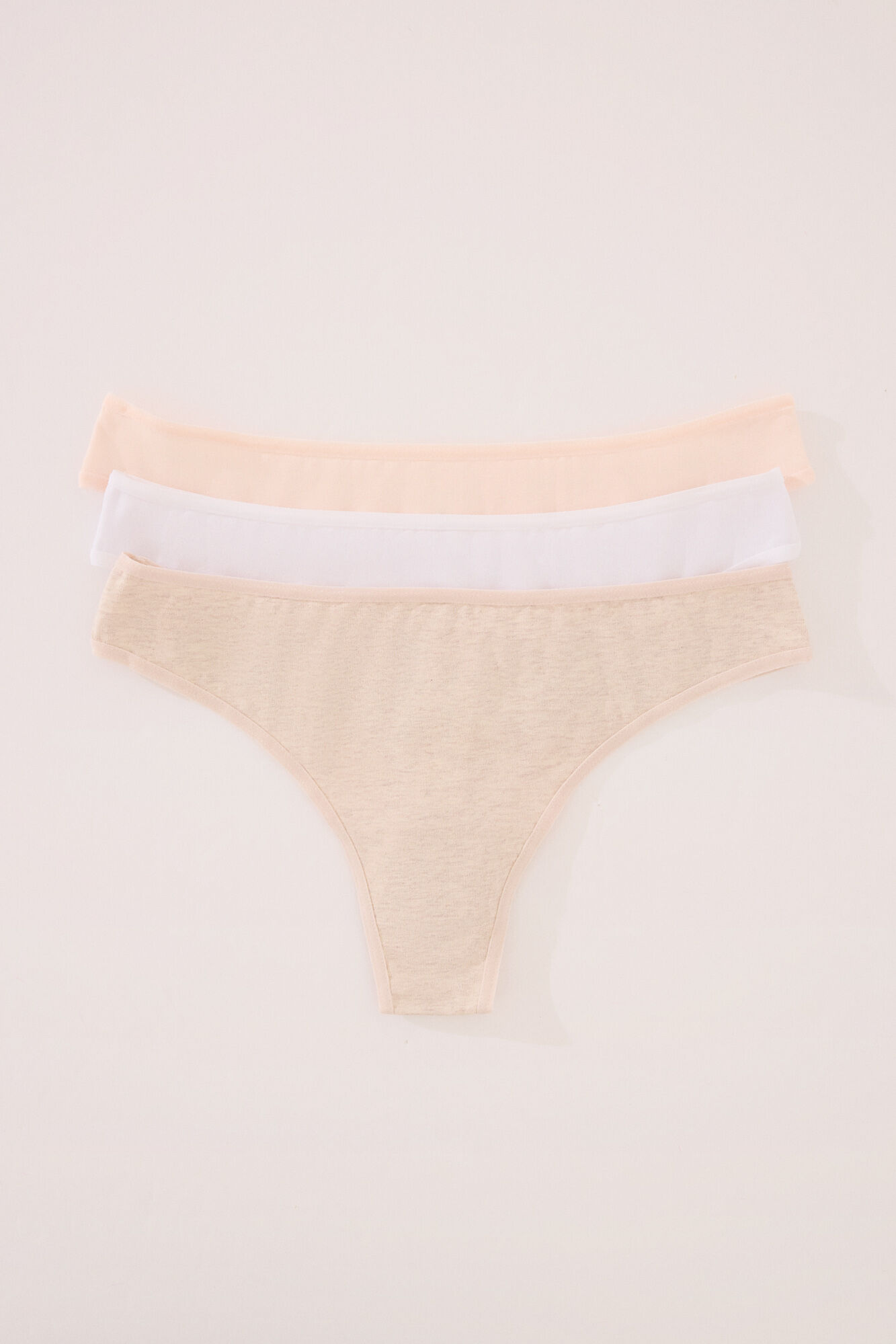 Women'secret Pack of 3 organic cotton thongs