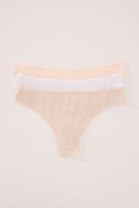 Women'secret Pack of 3 organic cotton thongs