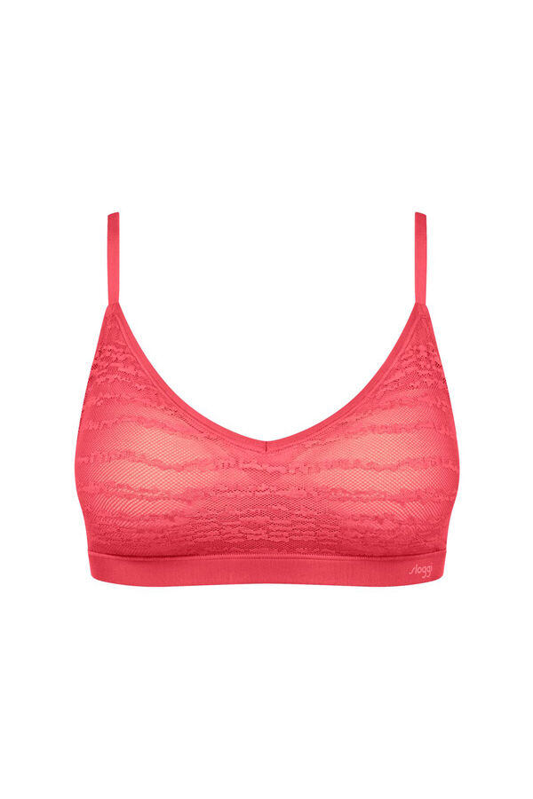 Sloggi Lace non-wired padded bra pink