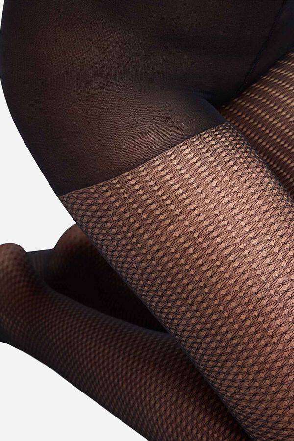 DIM Meia Fantasia DIM Style Le Diamant preto
