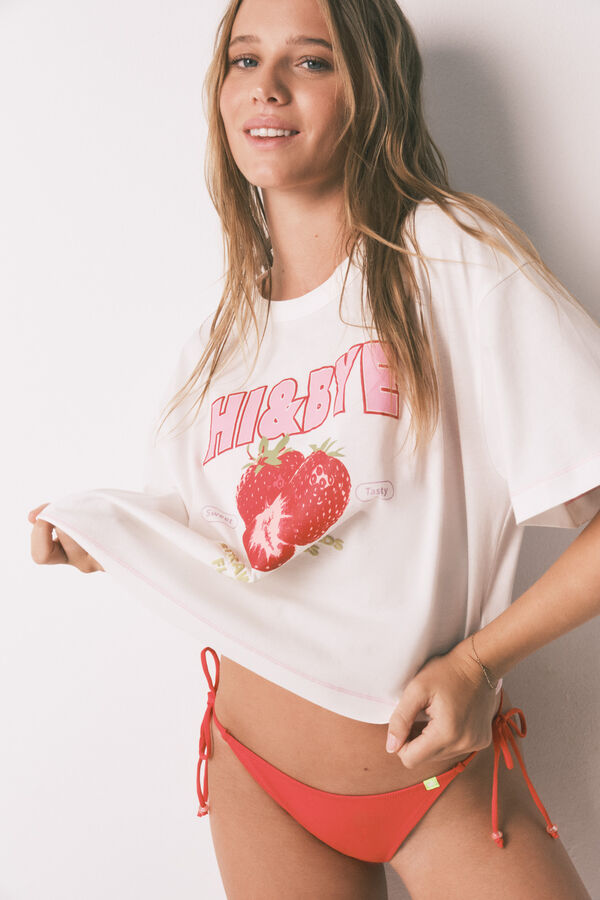 HI&BYE Braga bikini tiras roja rojo