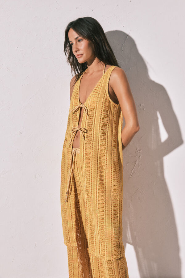 Women'secret Multicoloured crochet long open tunic printed