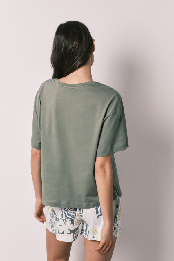 Women'secret Pyjama court &agrave; manches courtes vert Little Miss&trade; imprim&eacute;