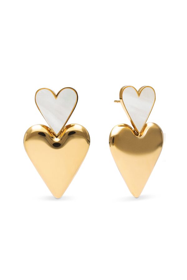 Singularu Duo d'Amour Ohrringe Gold mit Print