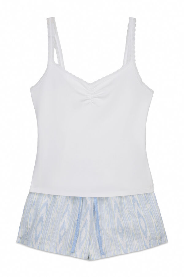 Women'secret White cotton short pyjamas beige