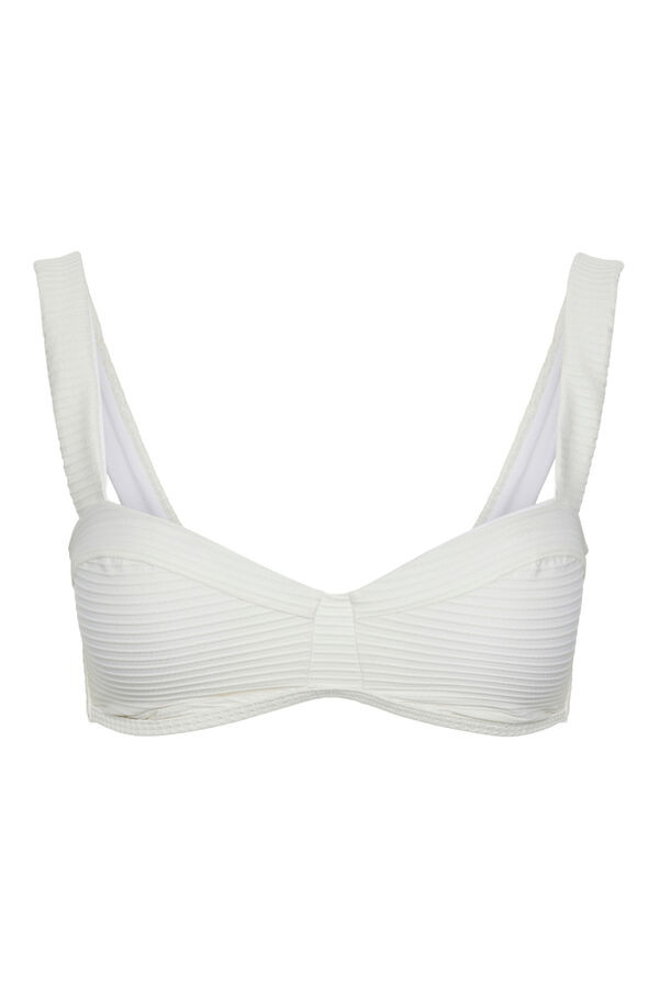 Womensecret Plunging bikini top. Tie detail at the back. fehér
