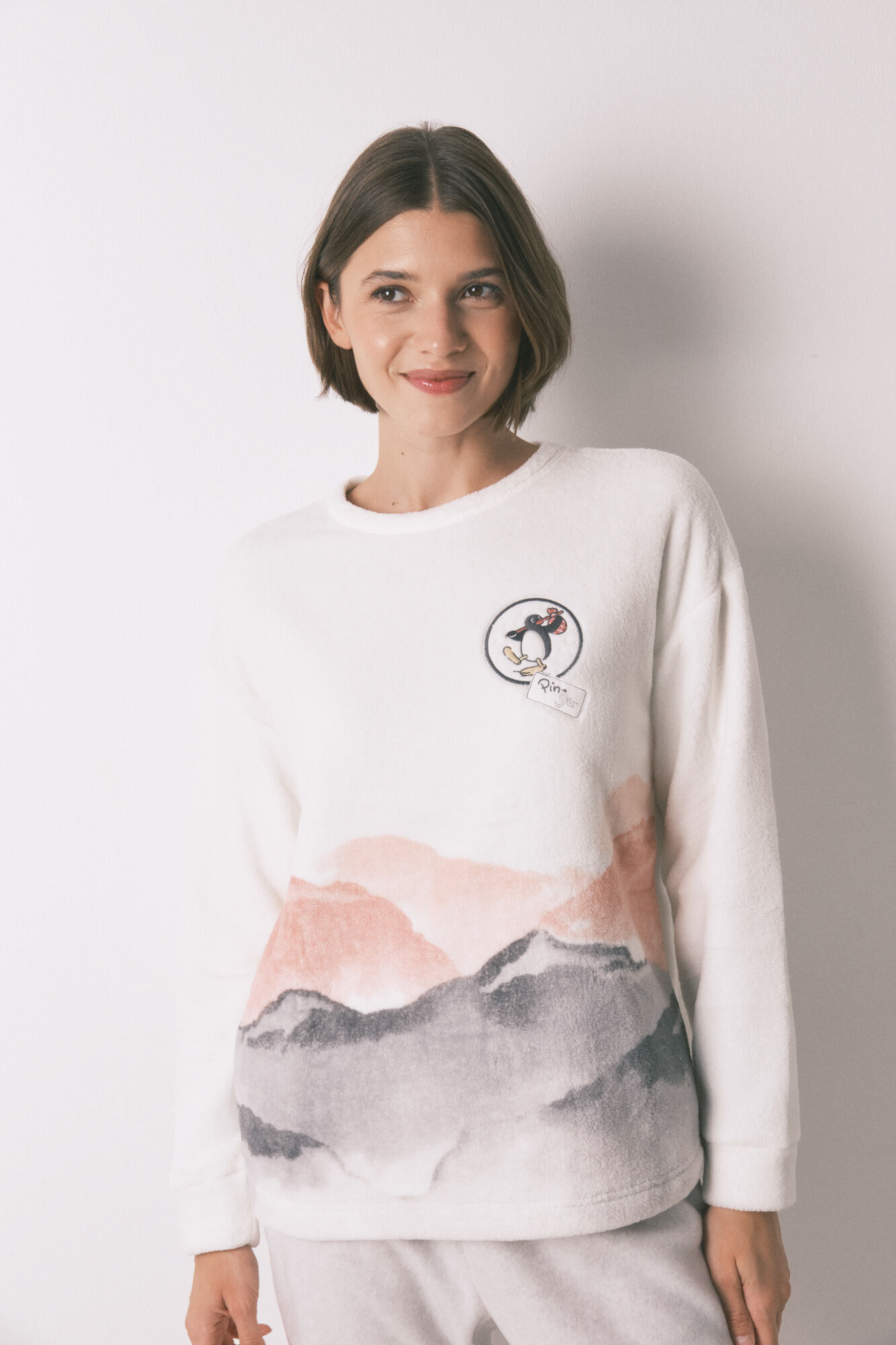 Women'secret Soft fleece long pyjamas Pingu print
