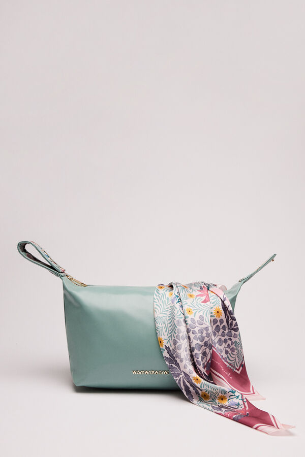 Womensecret Toaletna torbica srednje veličine s ručkom s uzorkom Moniquilla Zelena