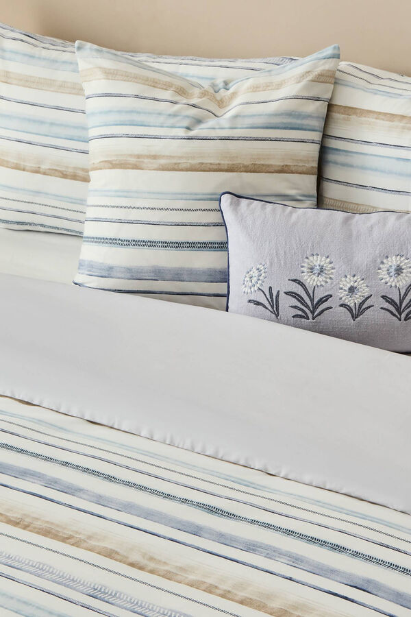 Textura Funda N&oacute;rdica Rayas Acuarela azul