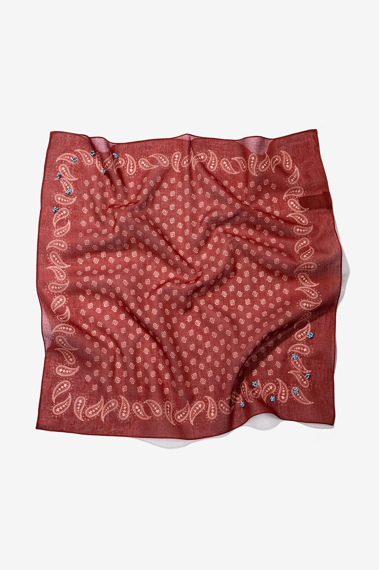 Vilanova Bandana paisley con cuentas