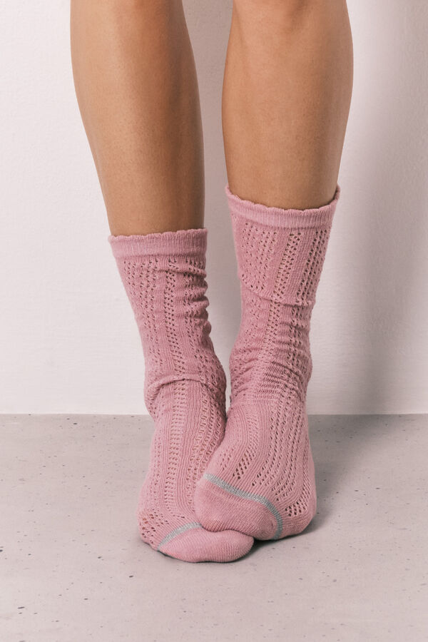 Women'secret Roze lureks duge čarape Roze