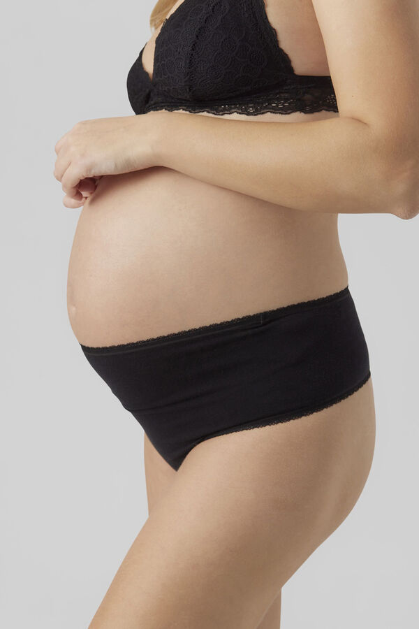 Mamalicious Pack de duas cuequinhas tipo tanga de cintura alta "maternity" branco
