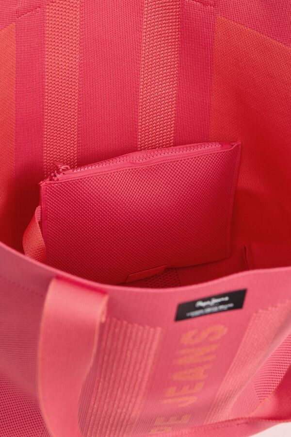 Pepe Jeans Bolso shopper de malla t&eacute;cnica rojo