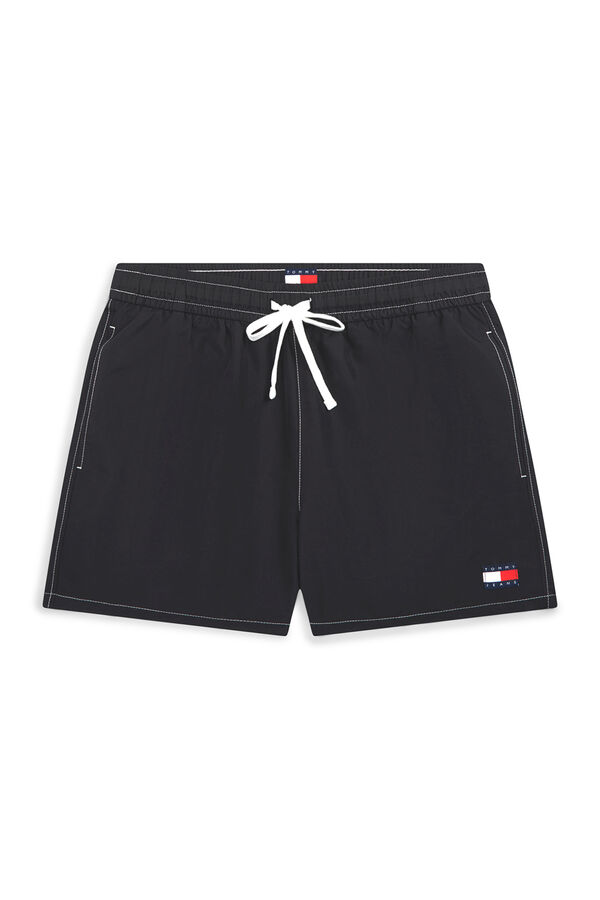 Tommy Hilfiger Embroidered flag men's swimwear black