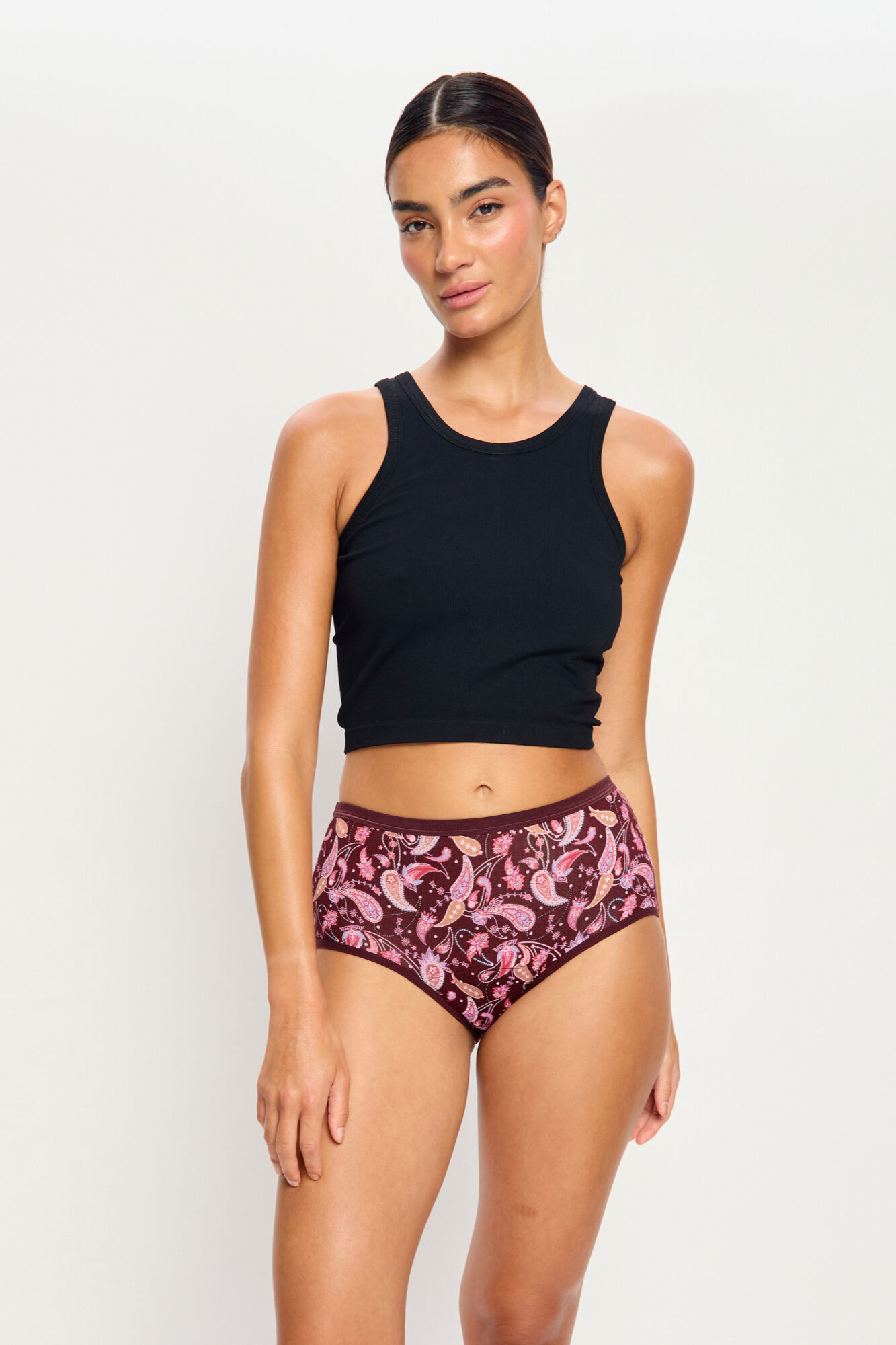 Modibodi Braga Menstrual Alta Bamb&uacute; Flujo Abundante Red