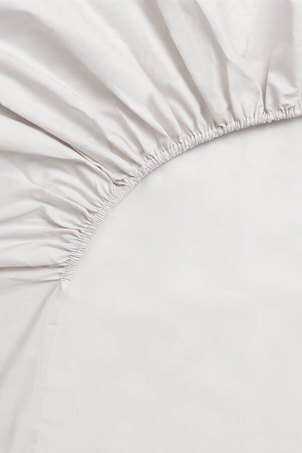 Womensecret Percale cotton fitted sheet szürke