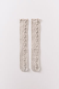 Women'secret Calcetines largos grises hilo contraste