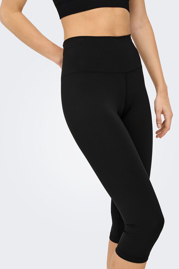 Only Play Leggin capri tiro alto con bolsillo B-Dry negro