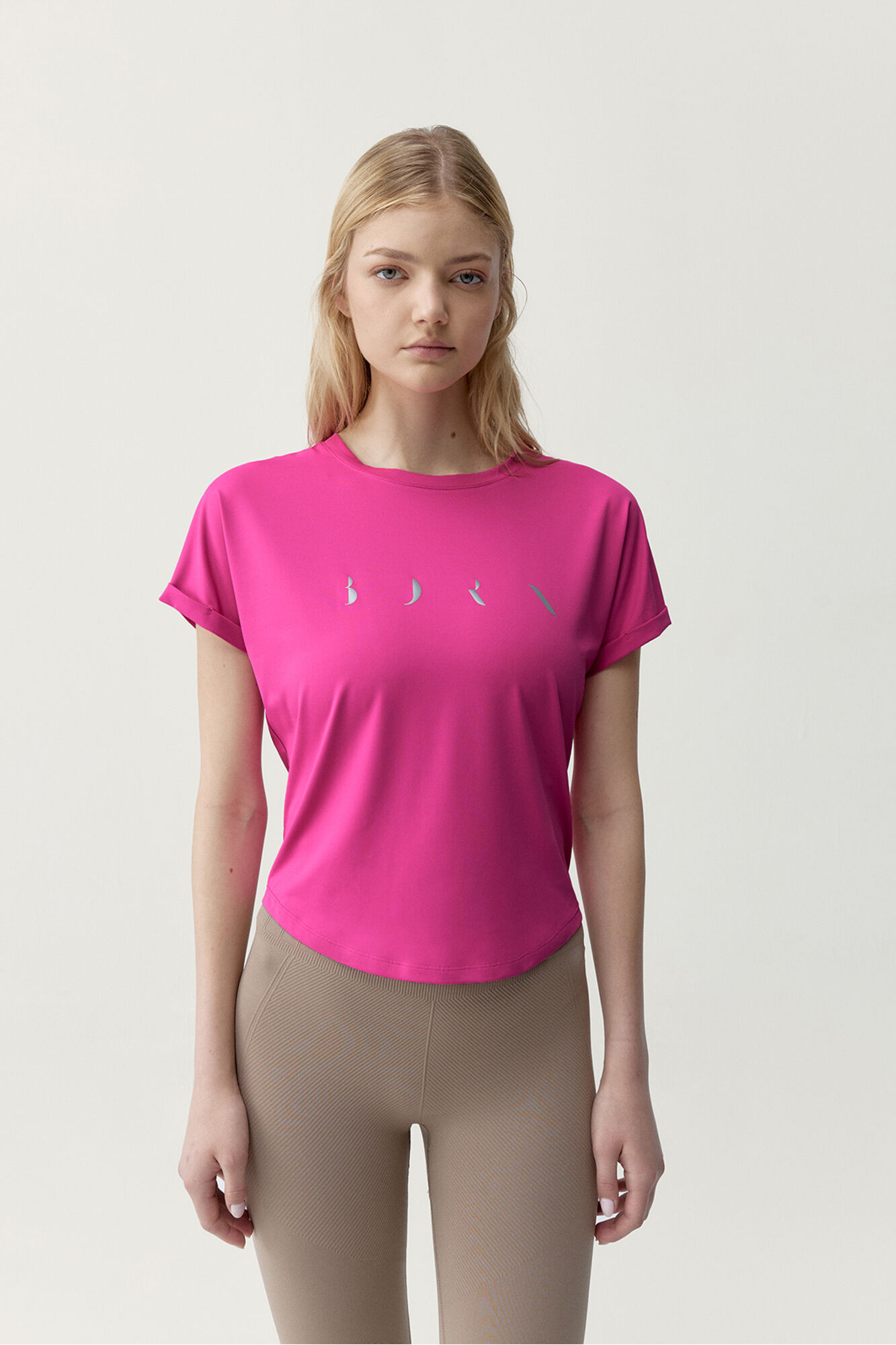 Born Living Yoga T-shirt desportiva Azami rosa f&uacute;csia