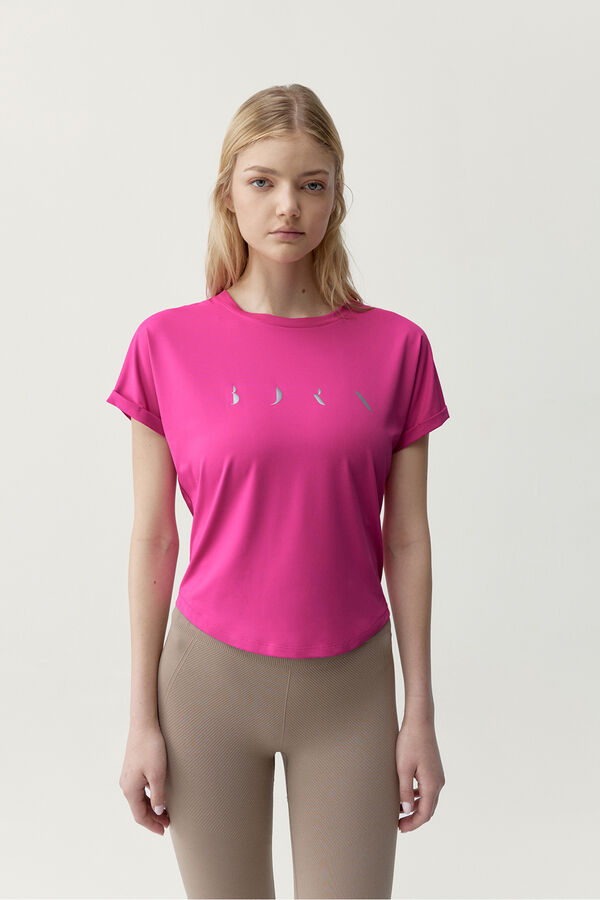 Born Living Yoga Fuchsiarosa Sport-T-Shirt Azami Rosa