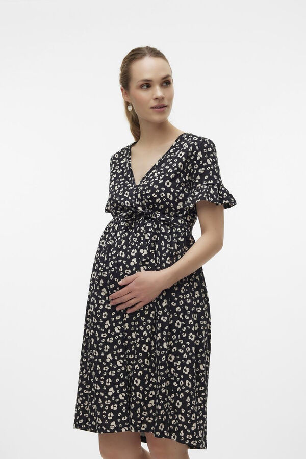 Womensecret Short maternity and nursing dress Crna
