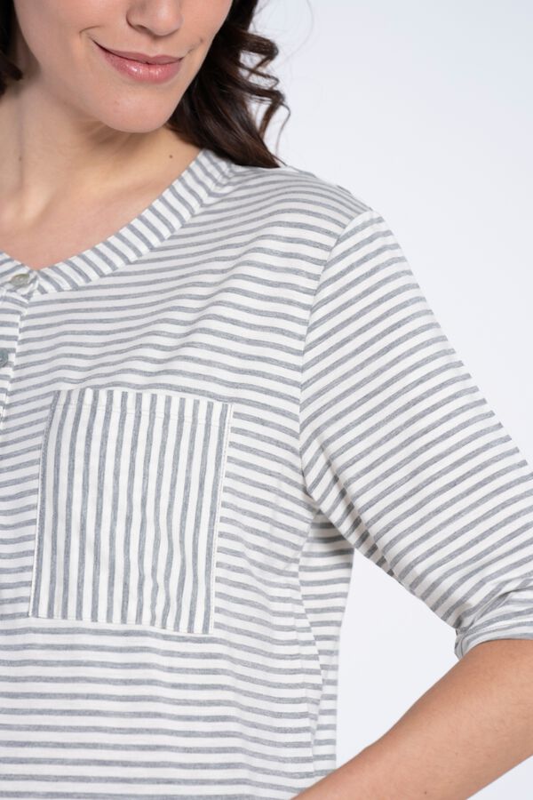 Ohma! Pack home premam&aacute; a rayas y botones estampado