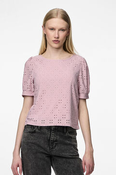 Womensecret Short-sleeved blouse with a W neckline.  pink