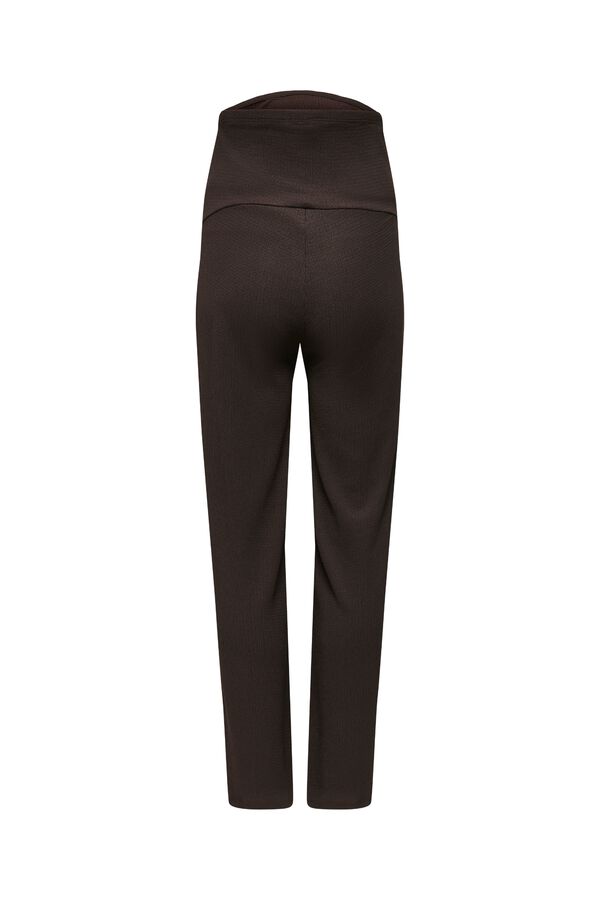 Only Maternity Cal&ccedil;a larga maternidade castanho