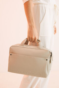 Womensecret Kosmetiktasche Koffer-Design Graugrün Naturweiß