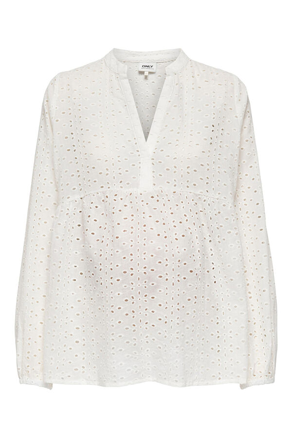 Womensecret Long-sleeved maternity blouse Weiß