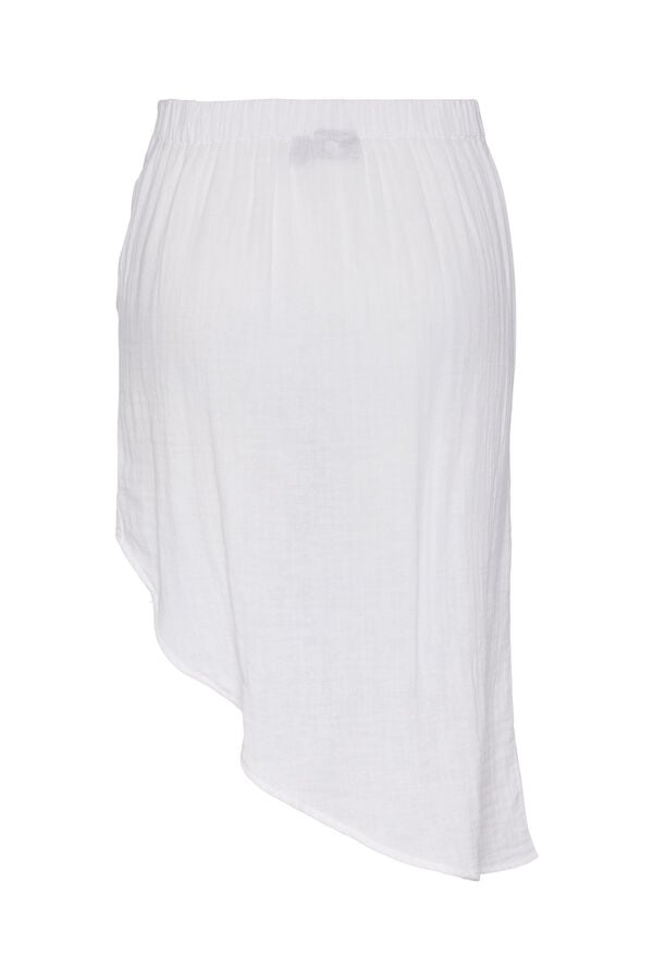 Womensecret Wrap style skirt. Gathered detail on one side. Bijela