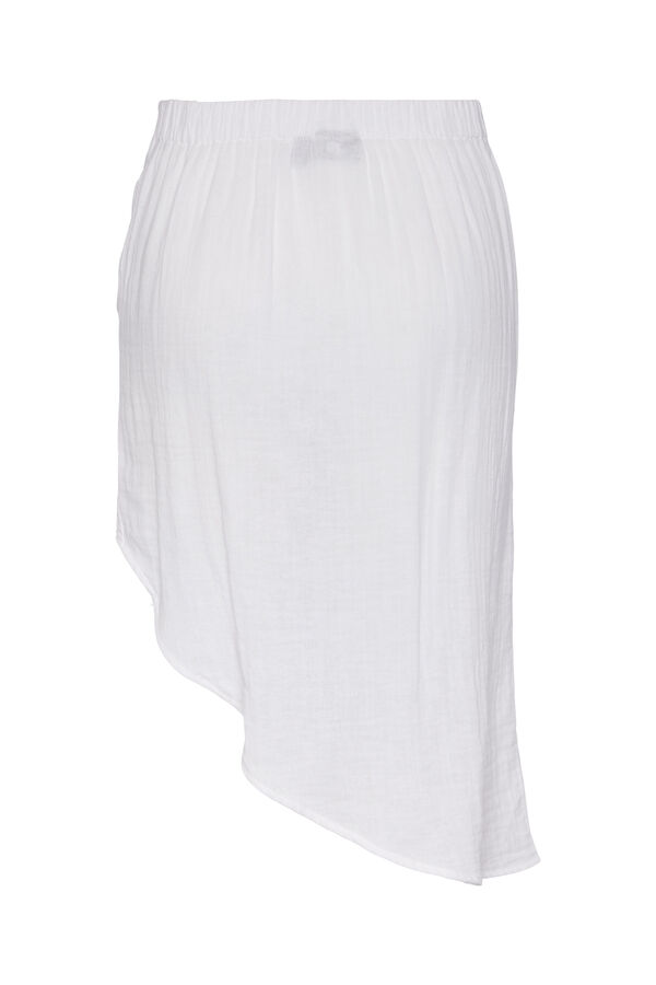 Womensecret Wrap style skirt. Gathered detail on one side. blanc