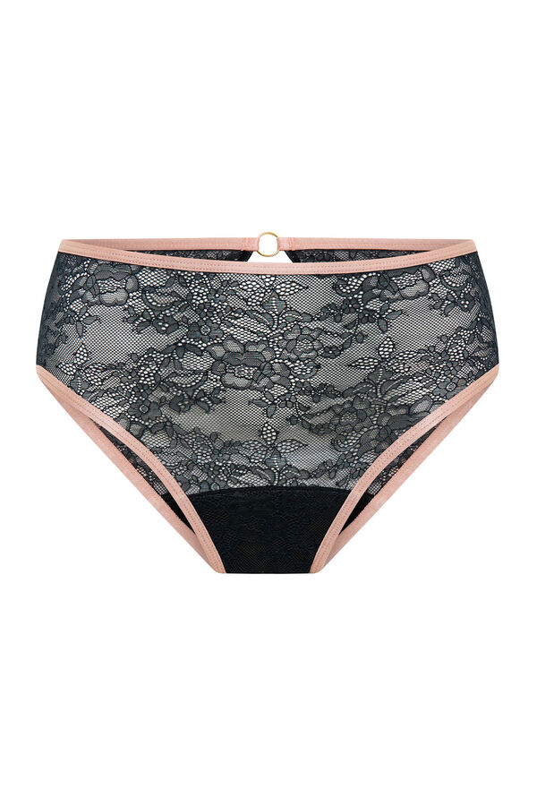 Modibodi Braga menstrual encaje alta negro